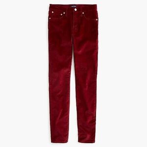 J.Crew 9" high-rise jean in velvet